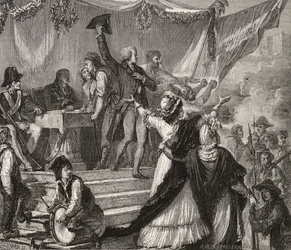 Einschreibung von Freiwilligen in die Nationalgarde im Jahr 1791